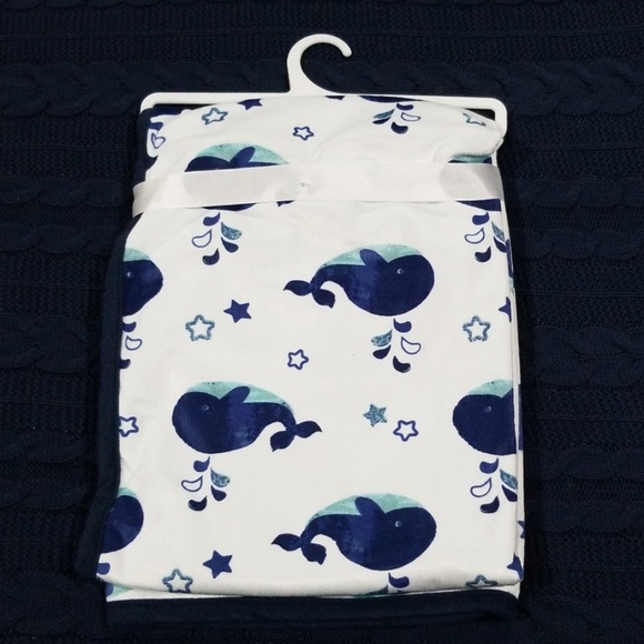 NWT Baby/ Crib/Cuddle Blanket Blue White - Picture 2 of 3